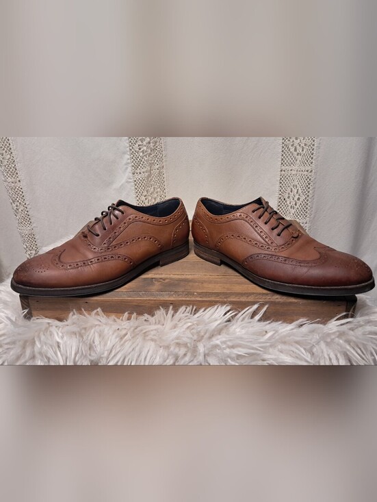 Cole Haan Other - Cole Haan Men's Wayne Leather Wingtip Oxford Dress Shoes Brown Size 7